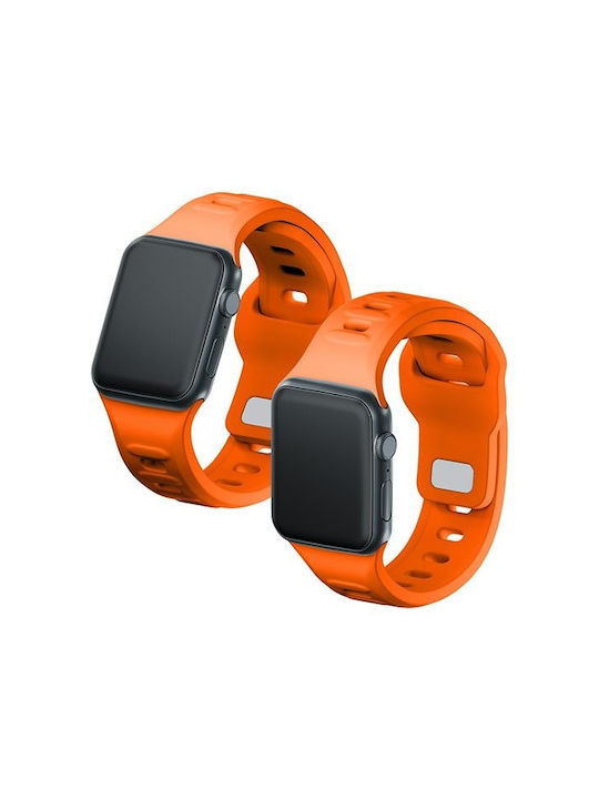 3MK Curea Silicon cu Pin Portocaliu (Apple Watch 38/40/41/42mm)