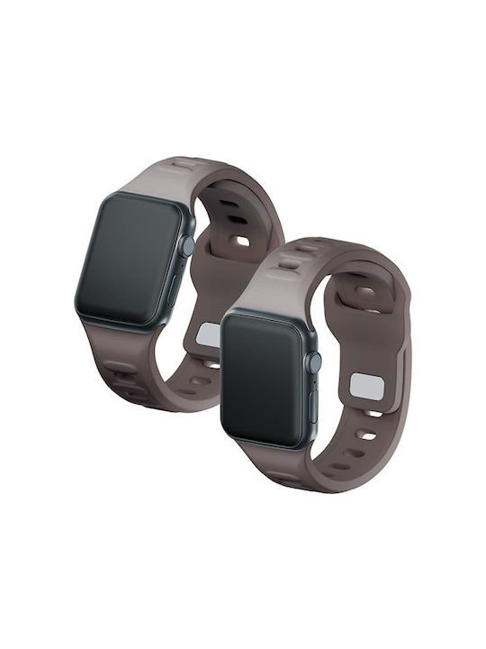 3MK Каишка Силикон с Pin Кафяв (Apple Watch 38/40/41/42mm)