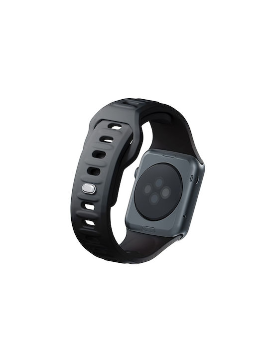 3MK Curea Silicon cu Pin Negru (Apple Watch 38/40/41/42mm)