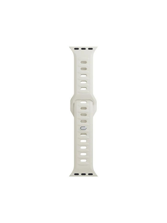 3MK Каишка Силикон с Pin Бежов (Apple Watch 38/40/41/42mm)