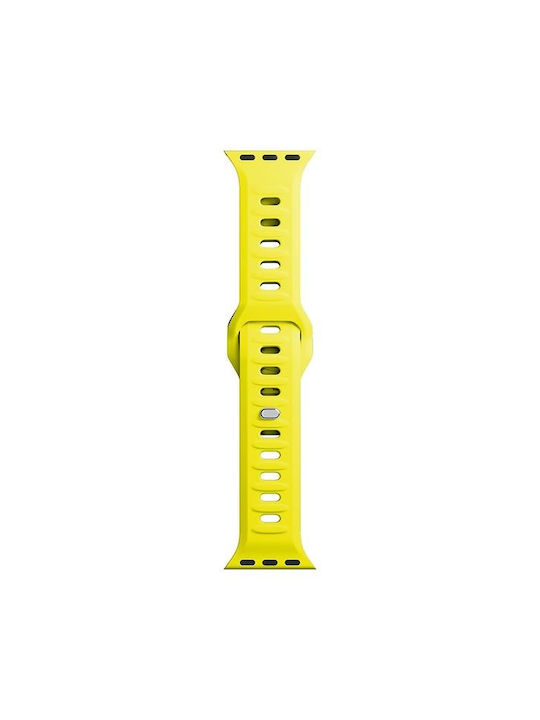3MK Curea Silicon cu Pin Galben (Apple Watch 44/45/46mm/Ultra 49mm)