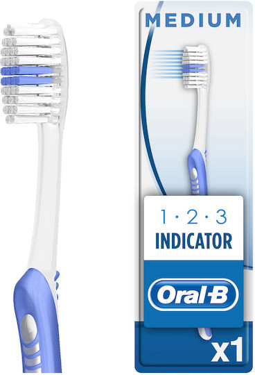 Oral-B Manual Toothbrush Medium White 123267 1pcs