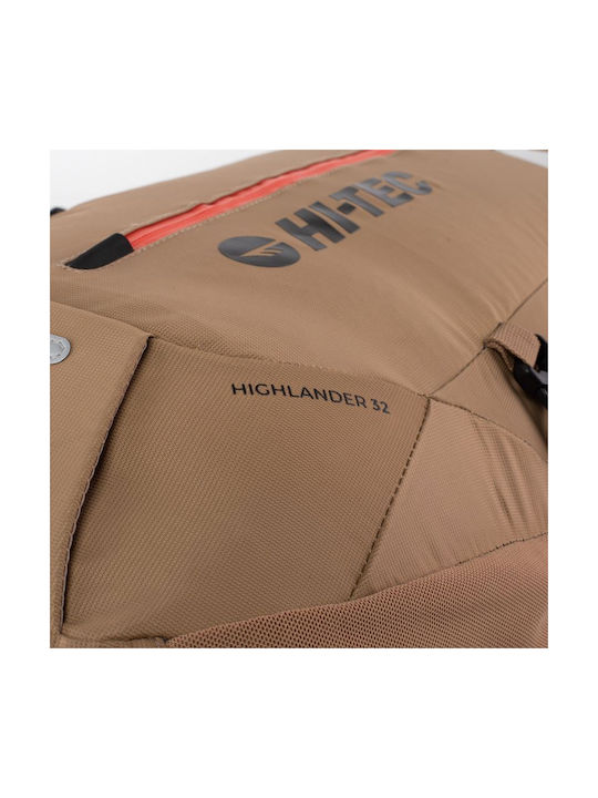 Hi-Tec Ορειβατικό Σακίδιο 32lt Αδιάβροχο Καφέ Hiking