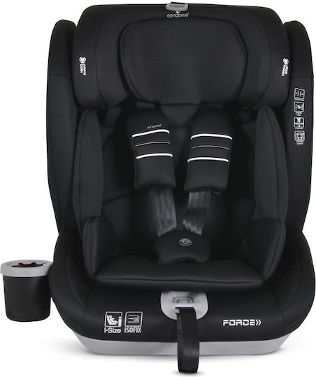 Cangaroo Force Детско Столче за Кола i-Размер с Isofix Черен 9-36 кг