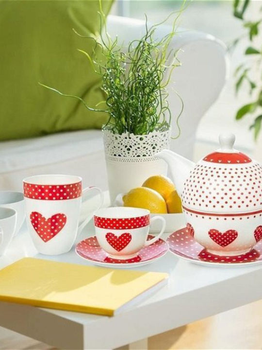 Orion Σετ Φλιτζάνια Καφέ από Πορσελάνη Λευκά 280ml 2τμχ