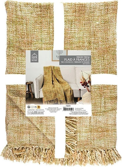 The Home Deco Factory Ριχτάρι Πολυθρόνας Πλεκτό 150x120εκ. Κίτρινο