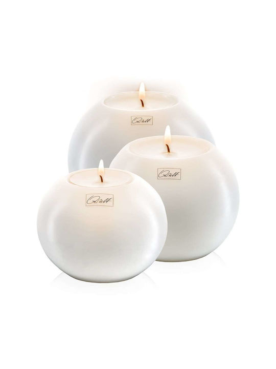 Qult Candle Holder suitable for Tealights Plastic in White Color 10x10x12cm 1pcs