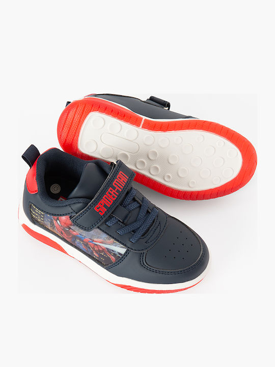 Spiderman Παιδικά Sneakers με Σκρατς Μπλε