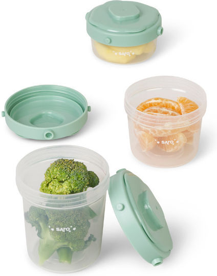Saro Plastic Kids' Lunch Set 0.2lt Green