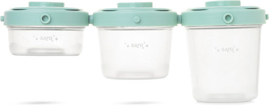 Saro Plastic Kids' Lunch Set 0.2lt Green