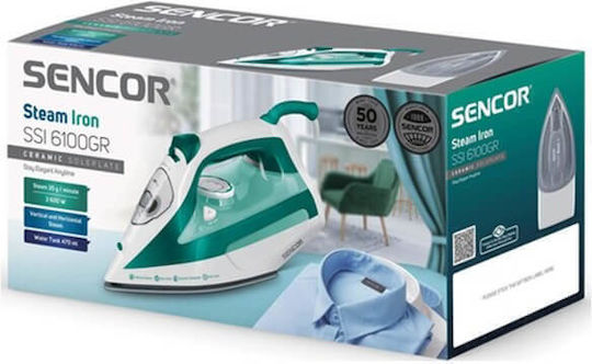 Sencor Steam Iron 2600W with Ceramic Plate and Continuous Steam Supply 35g/min