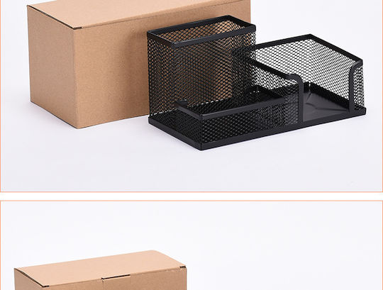 Metallic Desk Organizer in Black Color 20.5x10.5cm