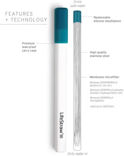 Lifestraw Аνοξείδωτο Воден Филтър Thistle Лилав