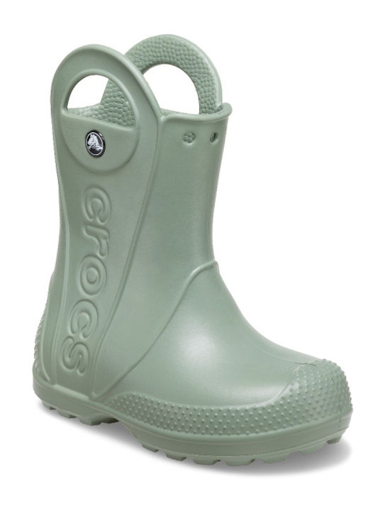 Kids Wellies Handle Green