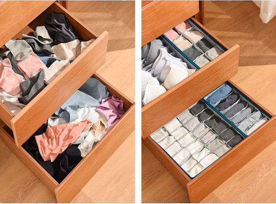Smart Travel 7 Fabric Drawer Organizer for Clothes / Underwear / Socks in Gray Color 32x32x9cm 1pcs