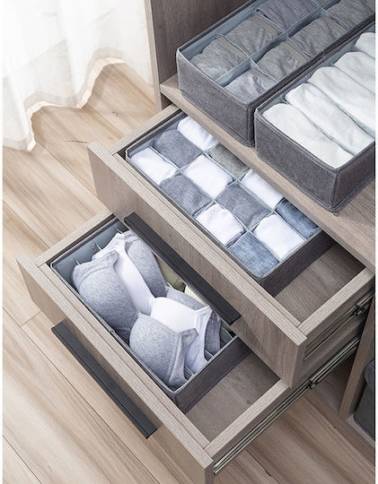 Smart Travel 7 Fabric Drawer Organizer for Clothes / Underwear / Socks in Gray Color 32x32x9cm 1pcs