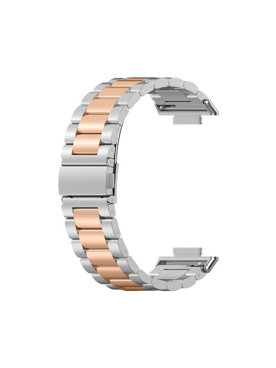 Armband Rostfreier Stahl Silber (Huawei Watch Fit 3 - Huawei Uhr Fit 3)