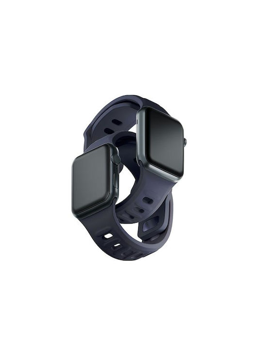 3MK Curea Silicon cu Pin Gri (Apple Watch 44/45/46mm/Ultra 49mm)