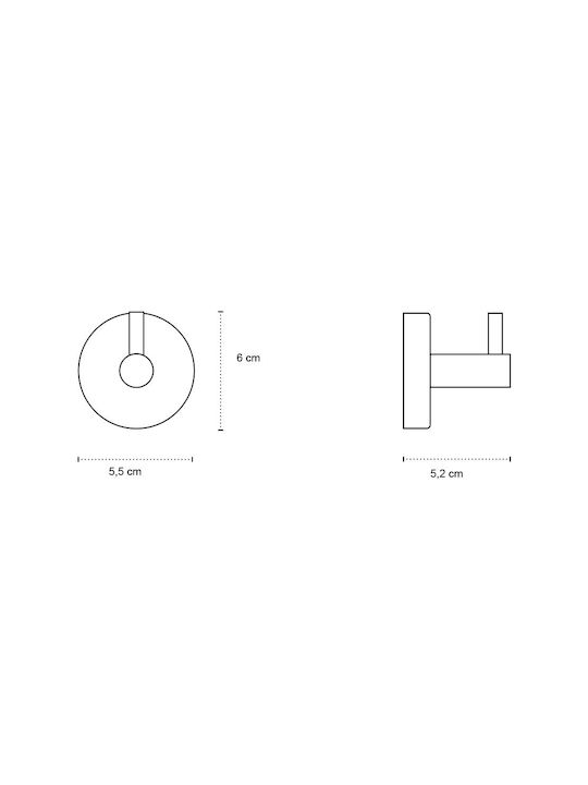 Karag Uno Satin Stainless Steel Wall-Mounted Hook
