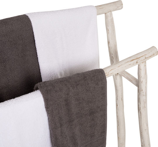 HomeMarkt Поставка за дрехи за банята Едноцветен 90x91см Бял