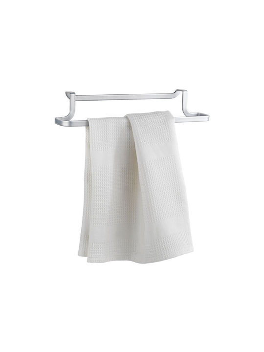 Metaltex Single Wall-Mounted Bathroom Rail ​30x8cm Silver
