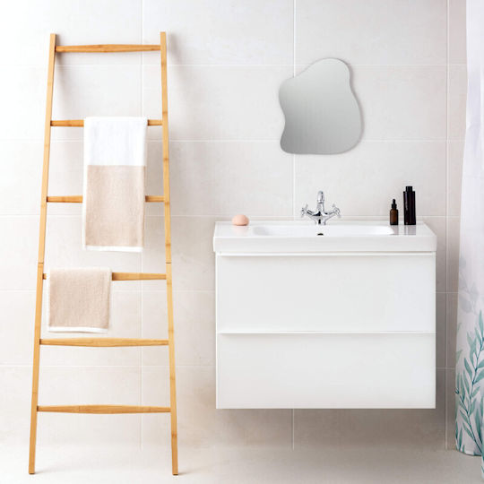Navaris Scară de Baie cu 6 Locuri De Podea ​56x170cm Maro