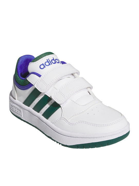 3.0 Cf C Încălțăminte Sport Copii Baschet Cu Închidere Hoop & Loop Albă