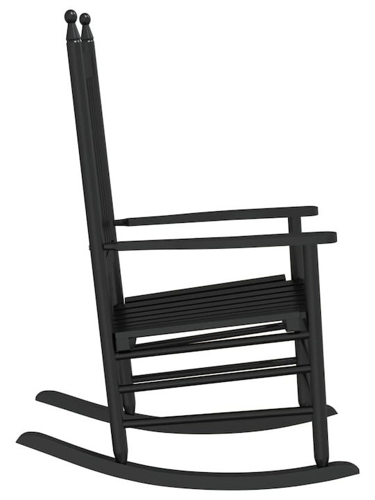 Schaukelstuhl Hölzernes Black 62x83x115εκ.