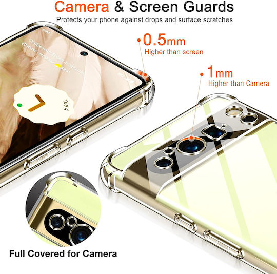 Techsuit Shockproof Clear Umschlag Rückseite Silikon Transparent (Google Pixel 8 Pro)