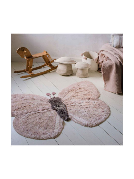 Lorena Canals Handmade Kids Synthetic Rug Butterflies 90x120cm