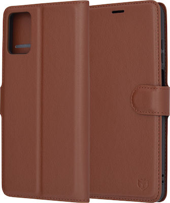 Techsuit Book Leather Brown (Moto E22)