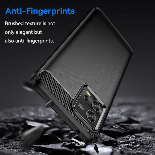 Techsuit Carbon Back Cover Silicone Blue (Moto G72)