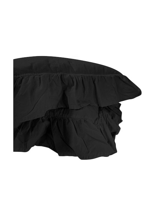 Darymex Dekorativer Kissenbezug aus 100% Baumwolle Schwarz 40x40cm