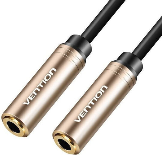 Vention 3.5mm Female to 3.5mm Female Red Audio Cable 0.3m with Gold Plated Terminals BFABY