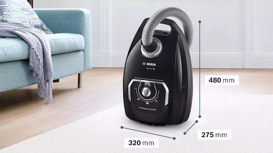 Bosch BGL8BA3S Прахосмукачка 650W С торба 5лт Черна