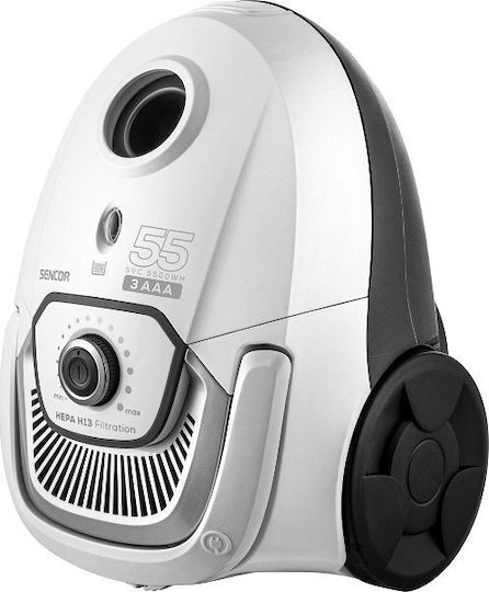 Sencor Ηλεκτρική Σκούπα 700W με Σακούλα 2lt Λευκή