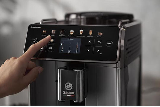 Philips Saeco GranAroma Automatic Espresso Machine 1500W Pressure 15bar for Cappuccino with Grinder Black SM6580/10