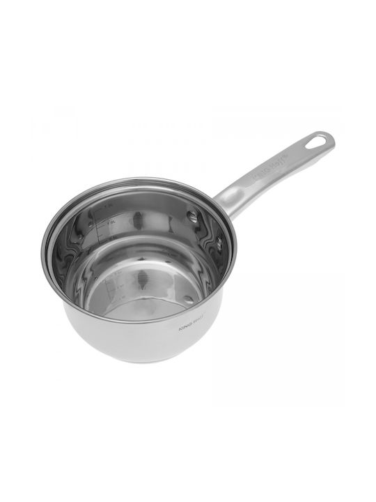 KING Hoff KING Hoff Cookware Set Stainless Steel Silver with Non-stick Interior Coating 6 Pieces