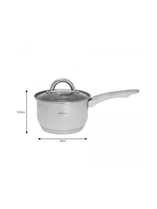 KING Hoff KING Hoff Cookware Set Stainless Steel Silver with Non-stick Interior Coating 6 Pieces