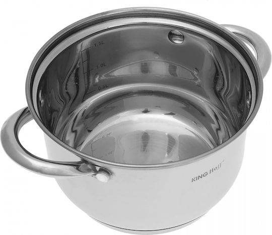 KING Hoff KING Hoff Kochgeschirr-Set aus Rostfreiem Stahl Silver mit Antihaftbeschichtung 6-tlg