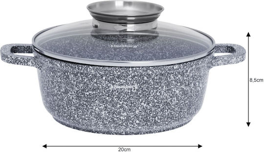 Klausberg Aluminum Pots Set Grey With Ceramic Coating 3 Pieces