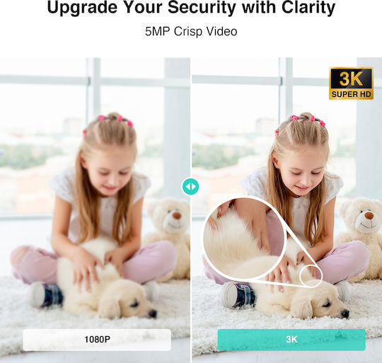 Botslab C221 IP Камера За Наблюдение Wi-Fi Full HD+ 5MP С Двупосочна Комуникация И Обектив 2.4mm Син