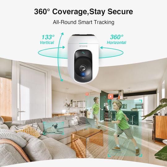 Botslab C221 IP Камера За Наблюдение Wi-Fi Full HD+ 5MP С Двупосочна Комуникация И Обектив 2.4mm Син