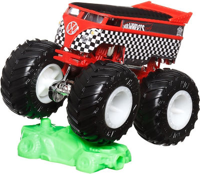 Hot Wheels Mașinuță 1:64 Roti fierbinti Monster Truck DragBus pentru 3++ Ani