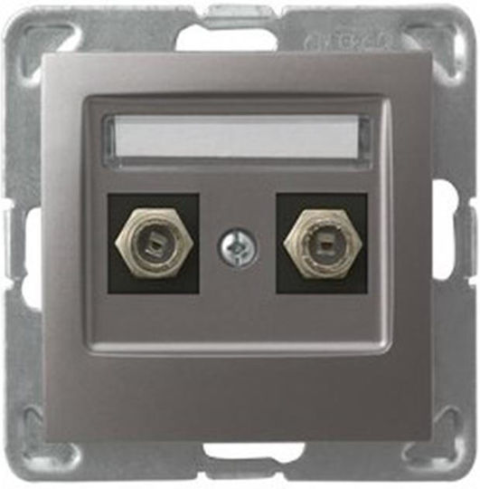 Ospel Impresja Titanium Doppel-Antennensteckdose Typ F Gpa-2yf M 23