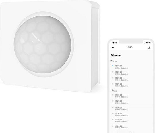 Sonoff PIR3-RF Ασύρματος RF / Wi-Fi Αισθητήρας Κίνησης Υπερύθρων 100° Εμβέλειας 8m