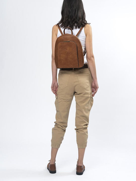 Trousers style wide trousers with pockets and fabric belt BEIGE