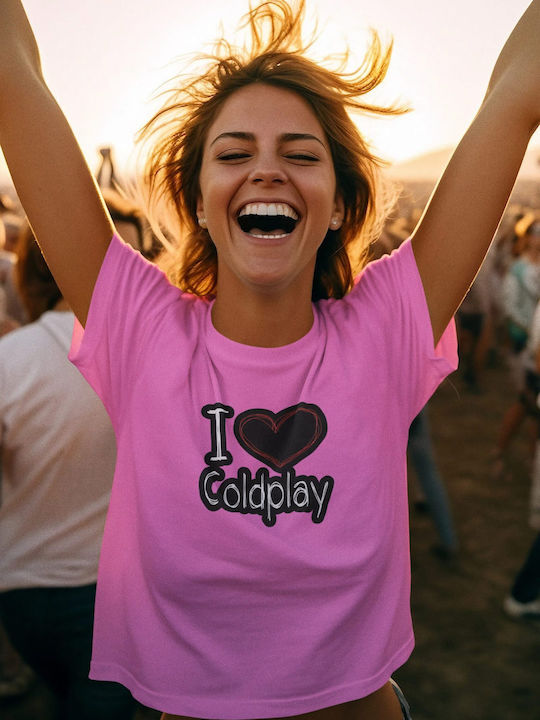 Softworld Coldplay I Love... Pink T-shirt Ροζ