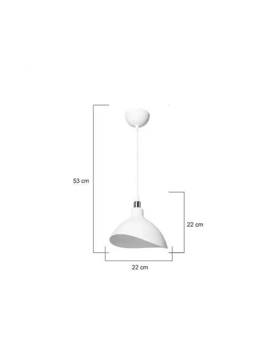 Pakketo Oufoa Pendant Light White 22x22x22cm