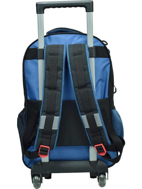 Gim One Piece Luffy School Bag Trolley Elementary, Elementary Black with Water Bottle Holder 27Liters